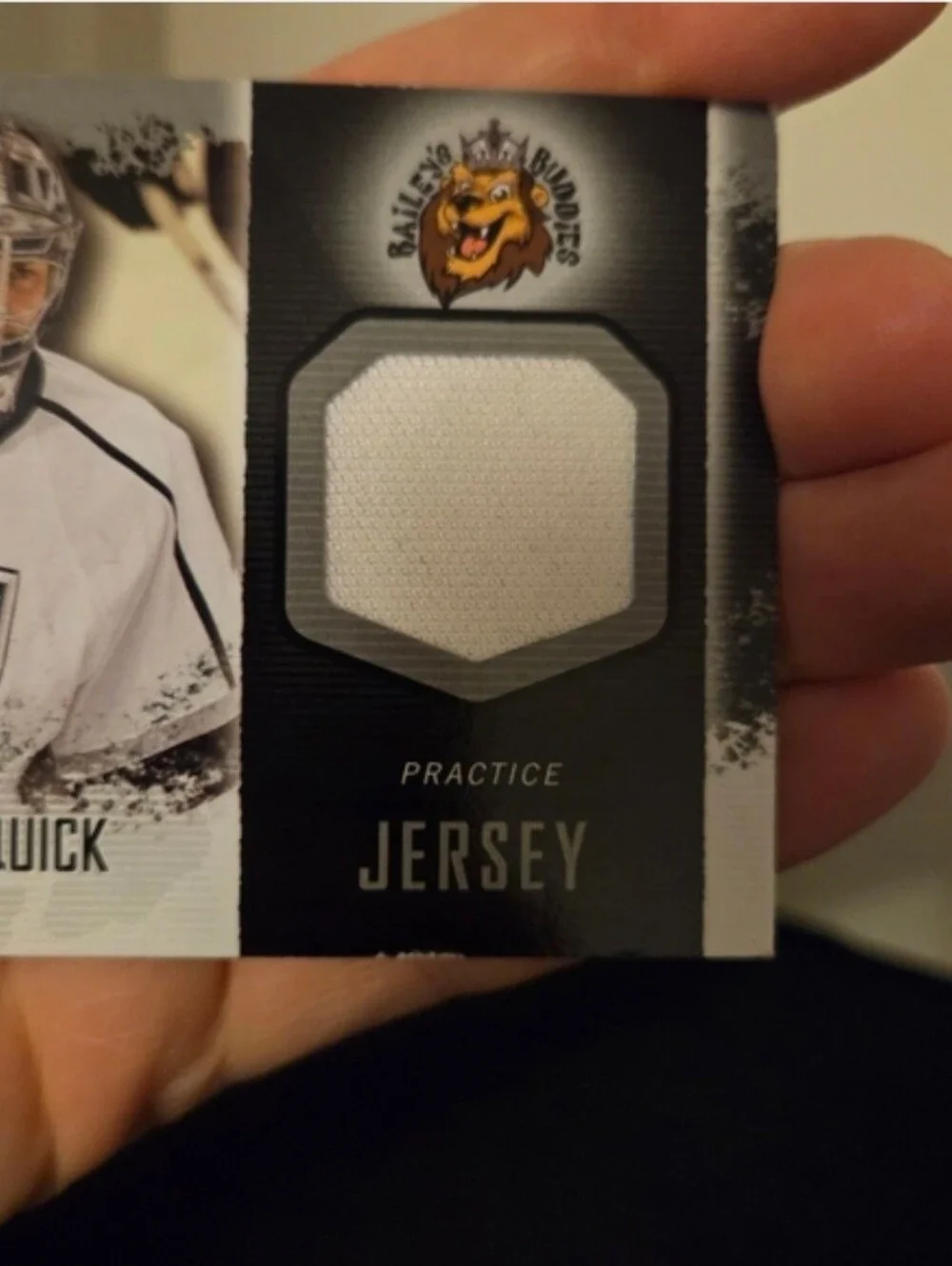 Upper Deck Los Angeles Kings Jonathan Quick Practice Jersey Trading Card NWOT